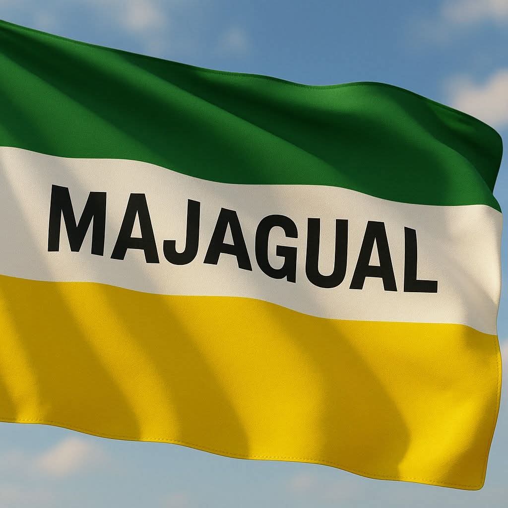 BANDERA DE MAJAGUAL VERDE BLANCO Y AMARILLO